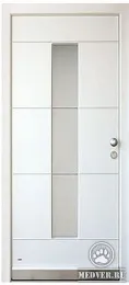 Входная белая дверь-41